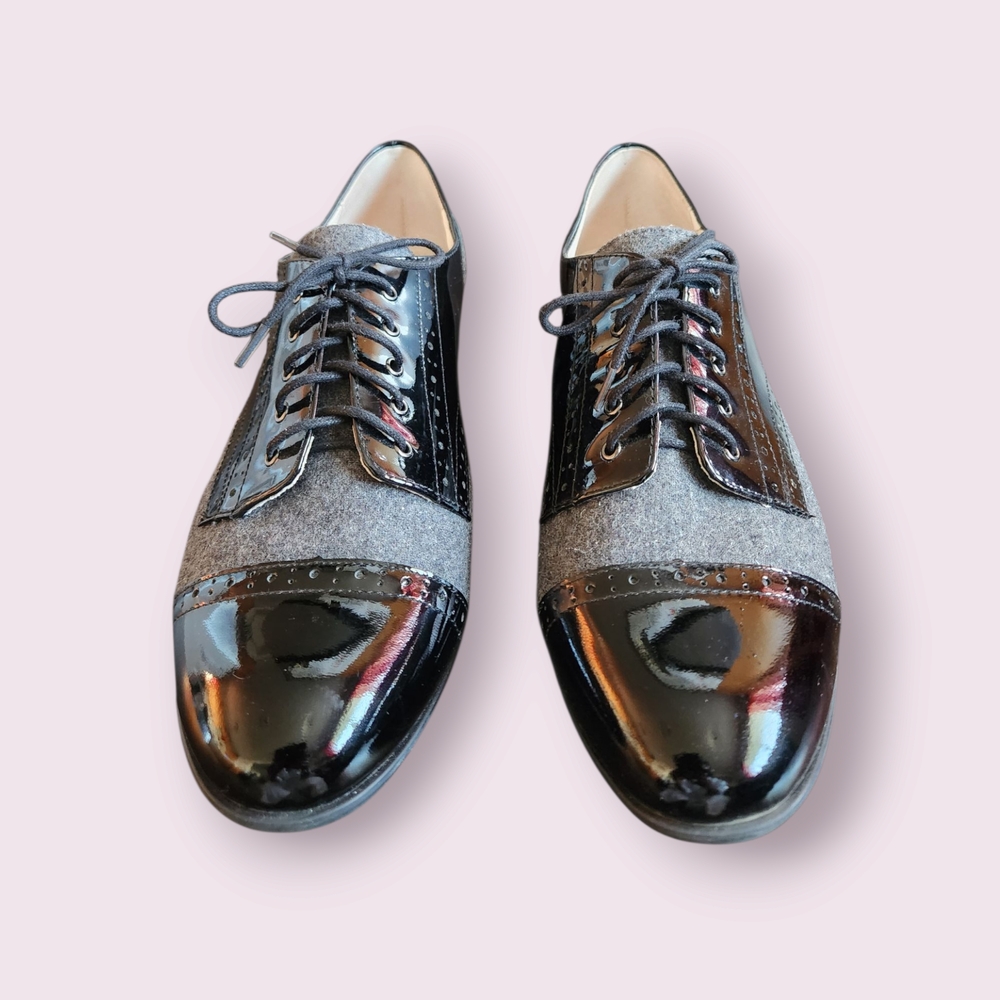Alex Marie Black and Gray Women's Oxfords